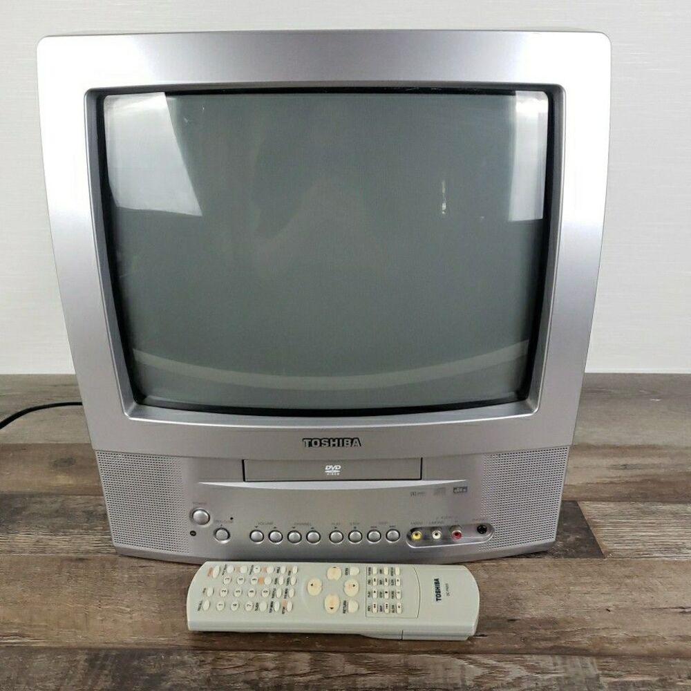 Toshiba MD13P3 13 Inch CRT TV Television W/ Original Remote Please Read